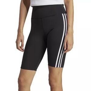 Adidas Classic Three Stripe High Waist Short Tights, Black X-Small NWT